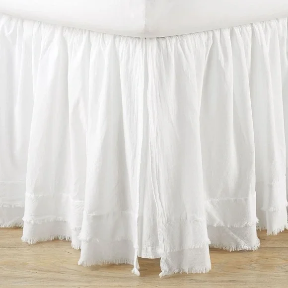 NEW Pottery Barn Queen Ruffle Cotton Bed Skirt - Picture 4 of 4